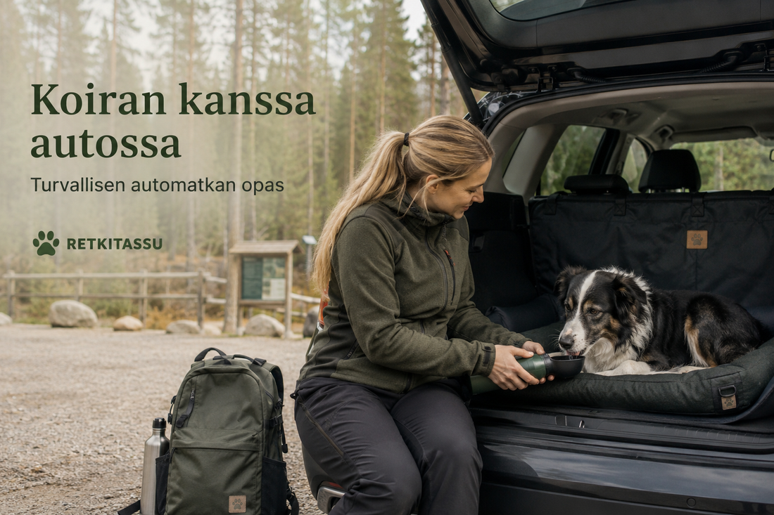 Turvallisesti autossa koiran kanssa